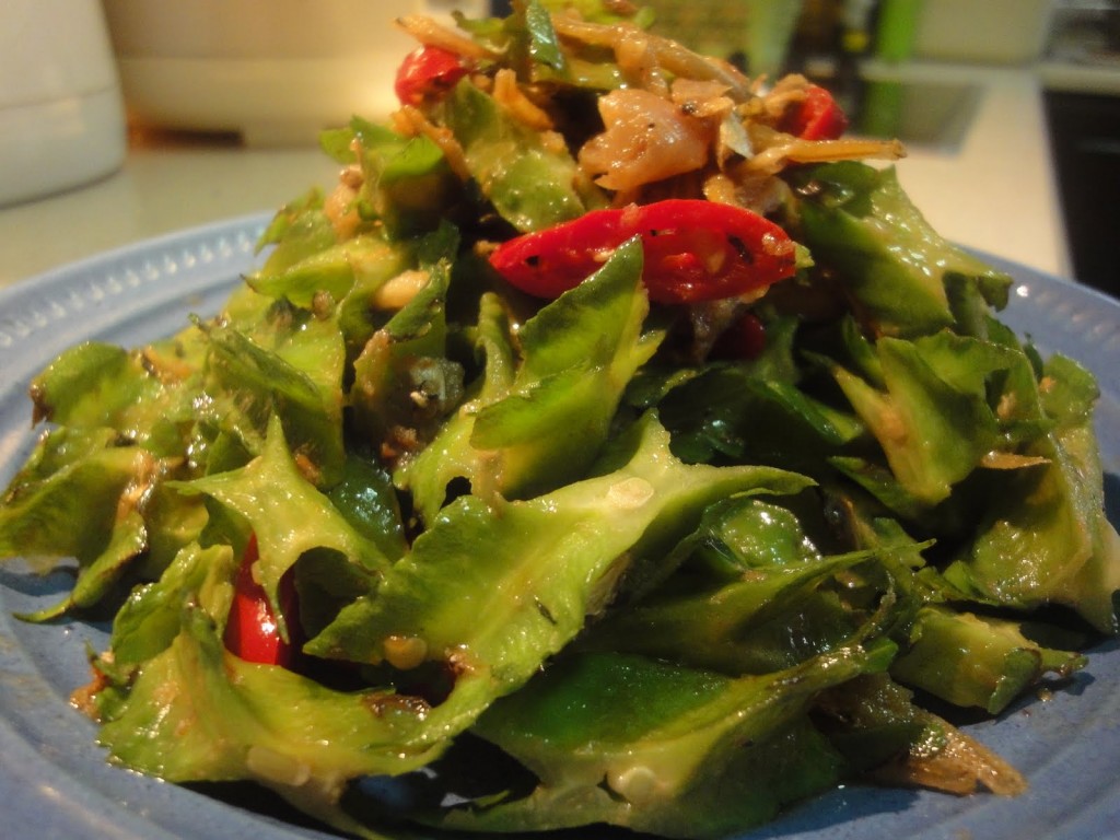 Kacang Botol Tumis Dengan Udang Kering